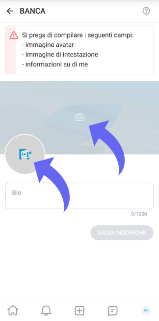 Esempio profilo OnlyFans ottimizzato - immagine profilo e copertina per creator