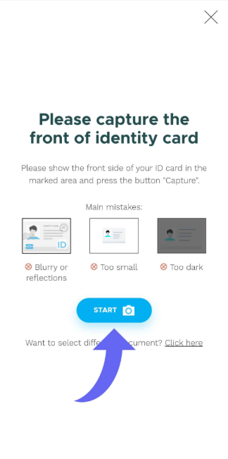 Come scattare selfie con documento per verifica identità OnlyFans - esempio corretto e sbagliato